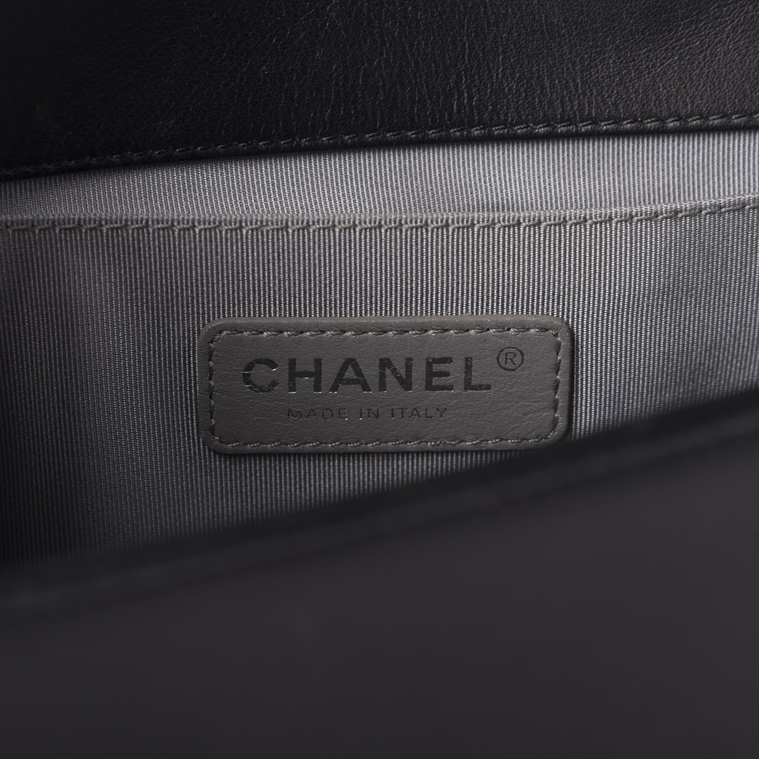 Chanel Calfskin Chevron Quilted Medium Boy Flap Black 8 of 9