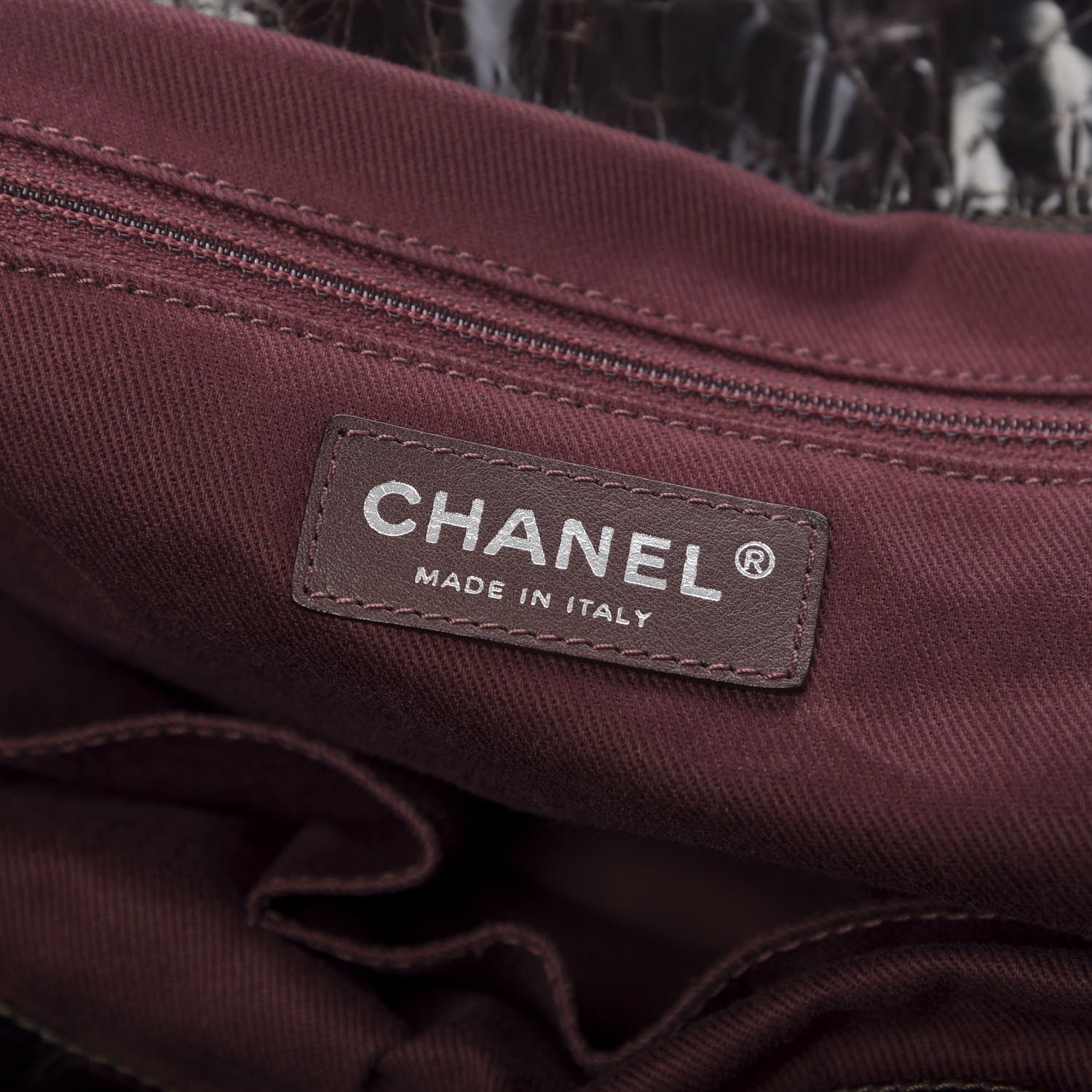 Chanel Iridescent Calfskin Quilted Large In The Mix Tote Dark Brown 8 of 12
