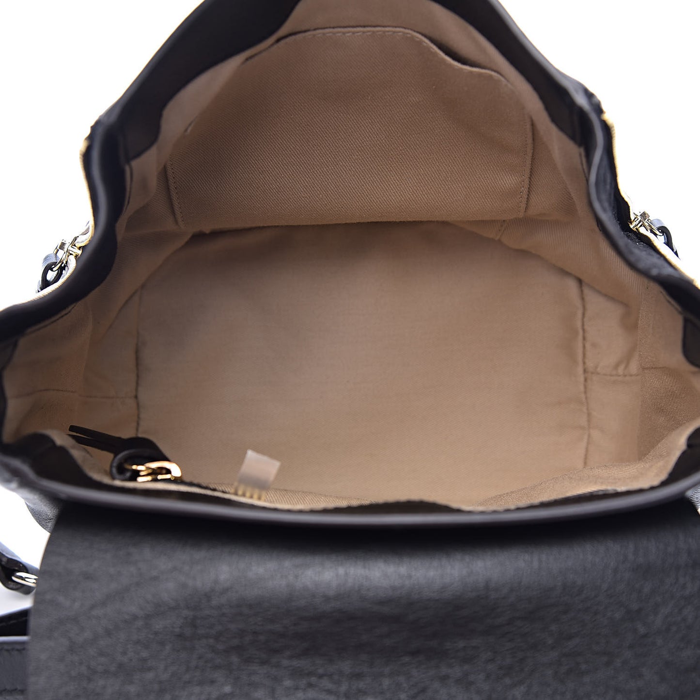 Suede Calfskin Small Faye Backpack Black