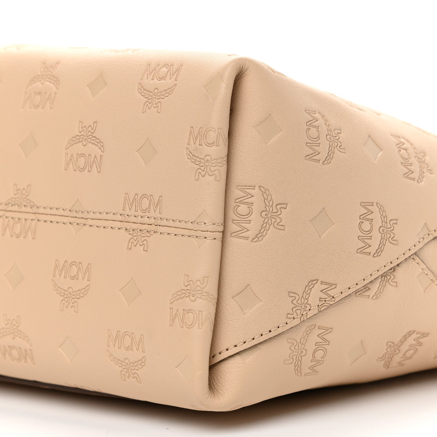 MCM Calfskin Ottomar Medium Klara Hobo New Beige 10 of 10