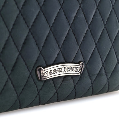 Chrome Hearts Lambskin Cross Snap Wave 4 Tri Fold Wallet Black 10 of 12