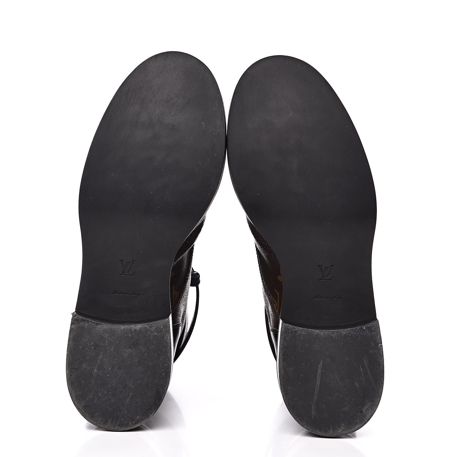 Louis Vuitton Calfskin Monogram Wonderland Flat Ranger Boots 39 Black 5 of 8