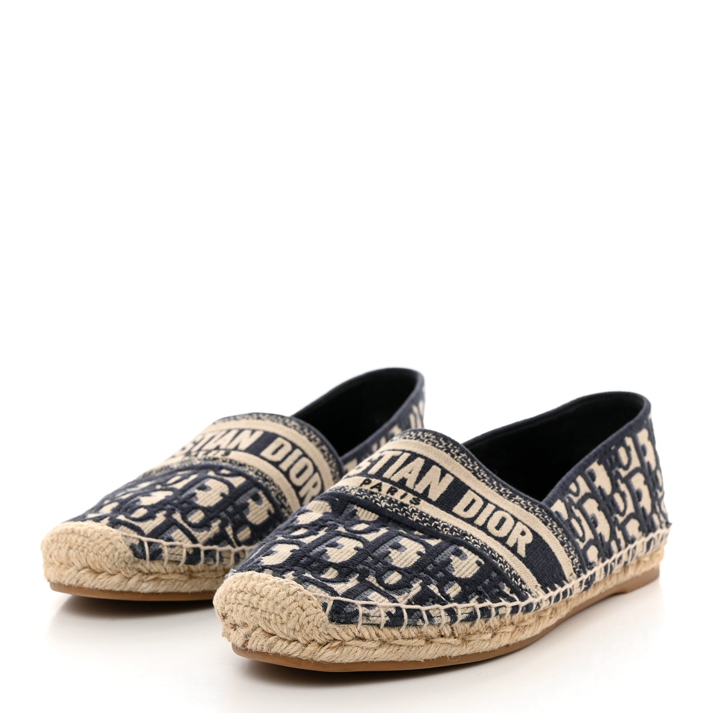 Oblique Embroidered Granville 15mm Espadrilles 40.5 Deep Blue