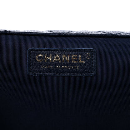 Chanel Calfskin Quilted Small XXL Travel Flap Bag Navy 6 of 16