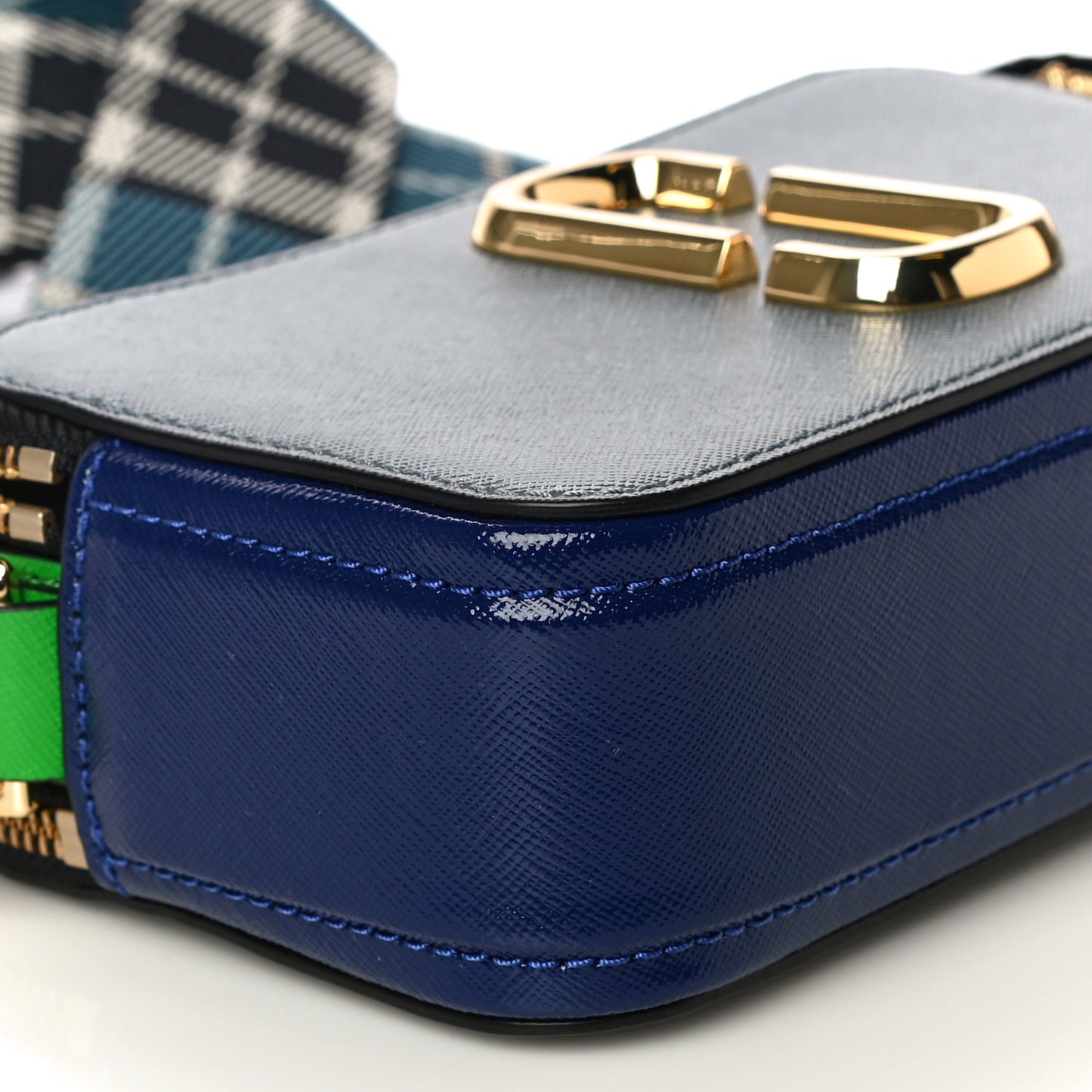 Saffiano Small Snapshot Camera Bag Grey Multicolor