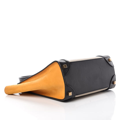 Celine Baby Grained Calfskin Micro Tri-Color Luggage Chalk 4 of 11