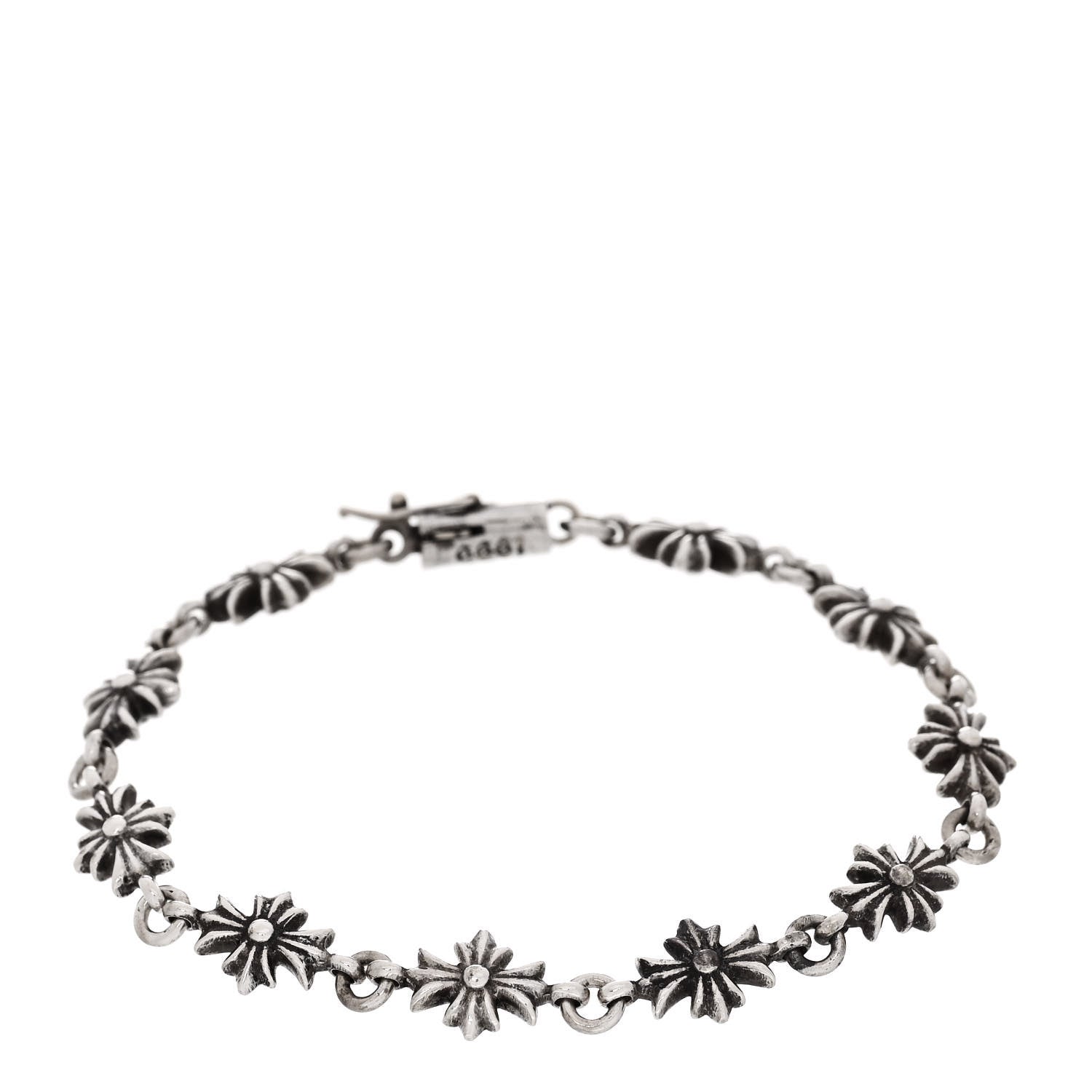 Chrome Hearts Sterling Silver Tiny E CH Plus Bracelet 1597799