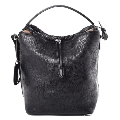 Burberry Grainy Calfskin Medium Check Ashby Hobo Black 1 of 9