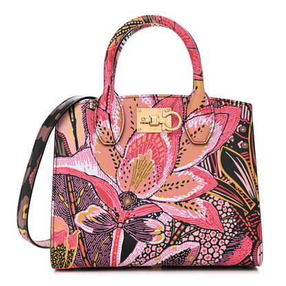 Salvatore Ferragamo Calfskin Batik Print Small The Studio Bag Multicolor 1 of 10