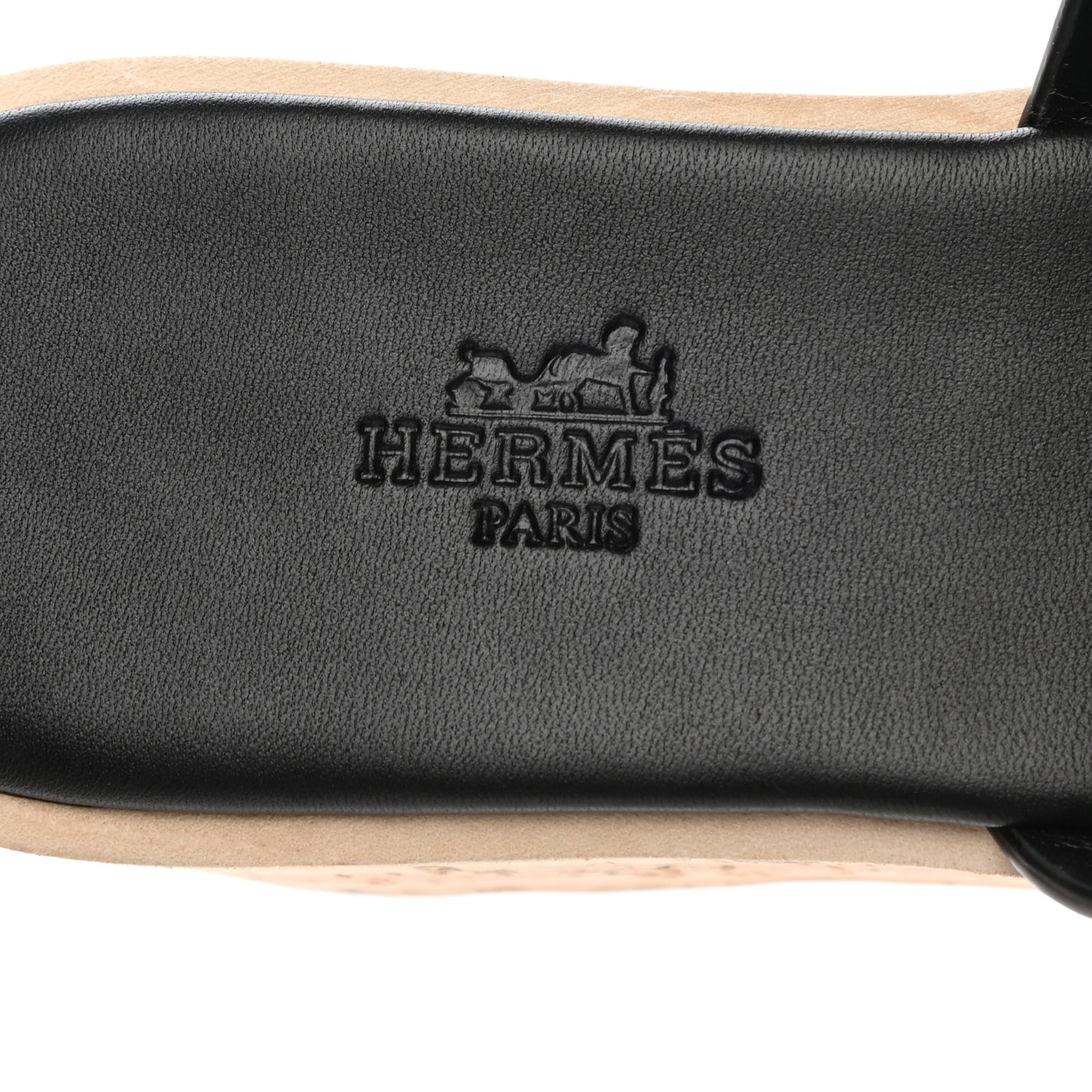 Calfskin Cork Eze 30 Sandals 35 Black