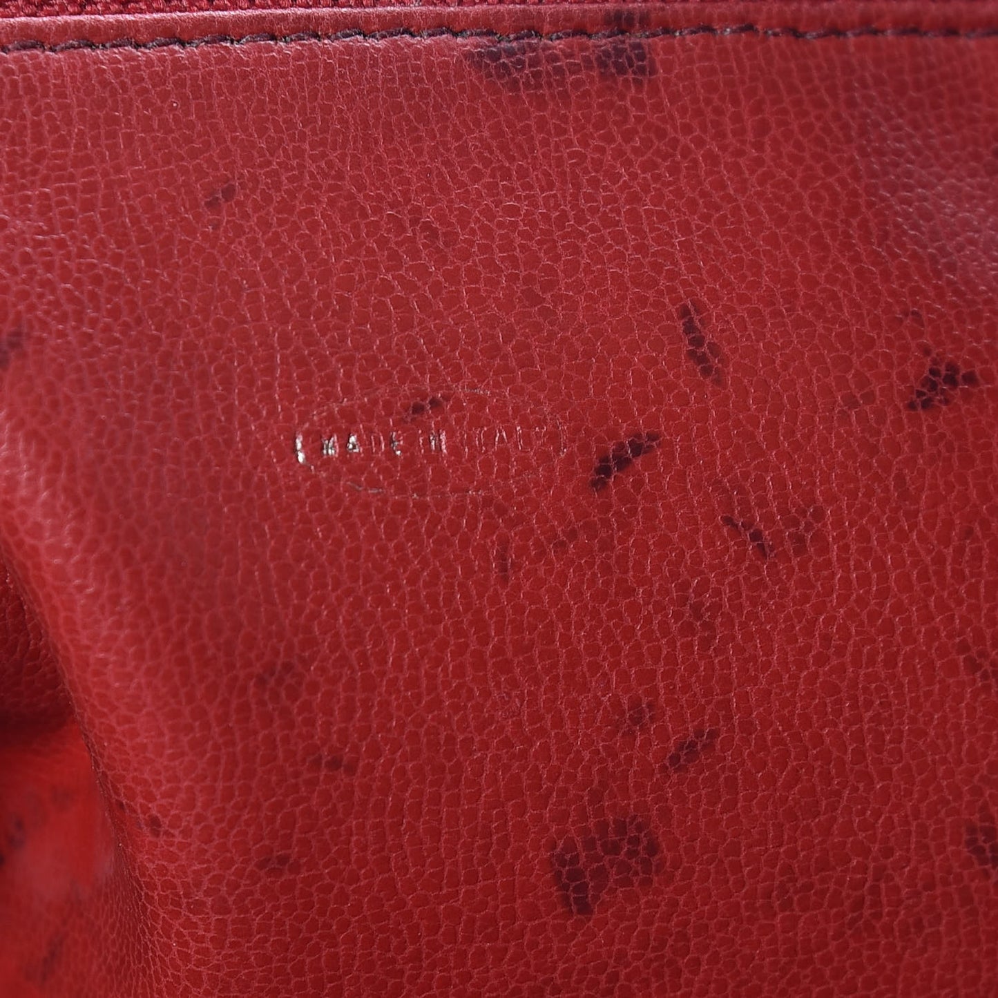 Lambskin Stitched Shopper Tote Red