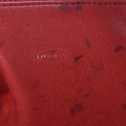 Chanel Lambskin Stitched Shopper Tote Red 8 of 16