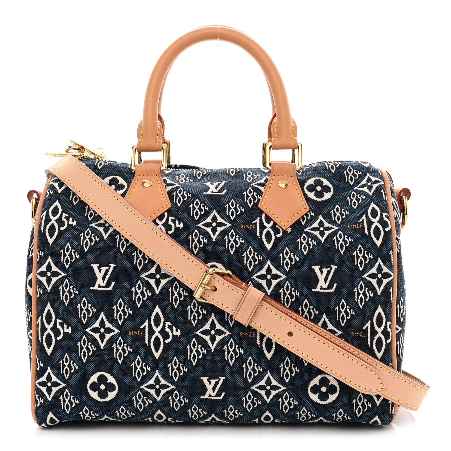 Louis Vuitton Jacquard Since 1854 Speedy Bandouliere 25 Blue 1 of 10