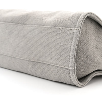 Chanel Canvas Small Deauville Tote Grey 10 of 13