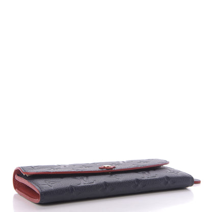 Louis Vuitton Empreinte Bloom Flower Emilie Wallet Marine Rouge 4 of 9
