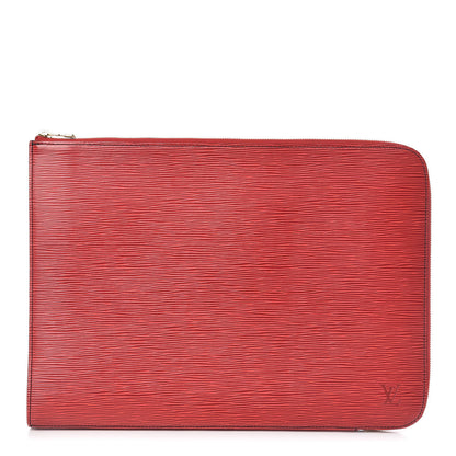 Louis Vuitton Epi Poche Documents Portfolio Case 39 Castillan Red 1 of 8