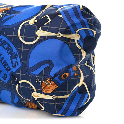 Hermes Silk Tatersale Balusoie Bag Bleu Indigo Black 10 of 10