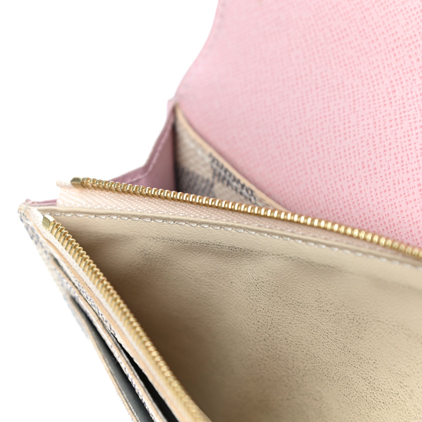 Damier Azur Emilie Wallet Rose Ballerine
