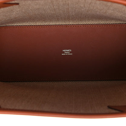 Hermes Swift Toile H Cabas H En Biais 27 Ecru Naturel Gold 5 of 9