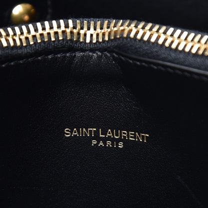 Saint Laurent Calfskin Crocodile Embossed Small Sac de Jour Black 8 of 9