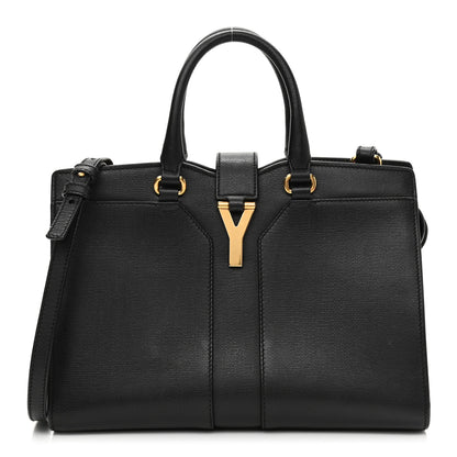 Saint Laurent Textured Calfskin Small Cabas ChYc Black 1 of 14