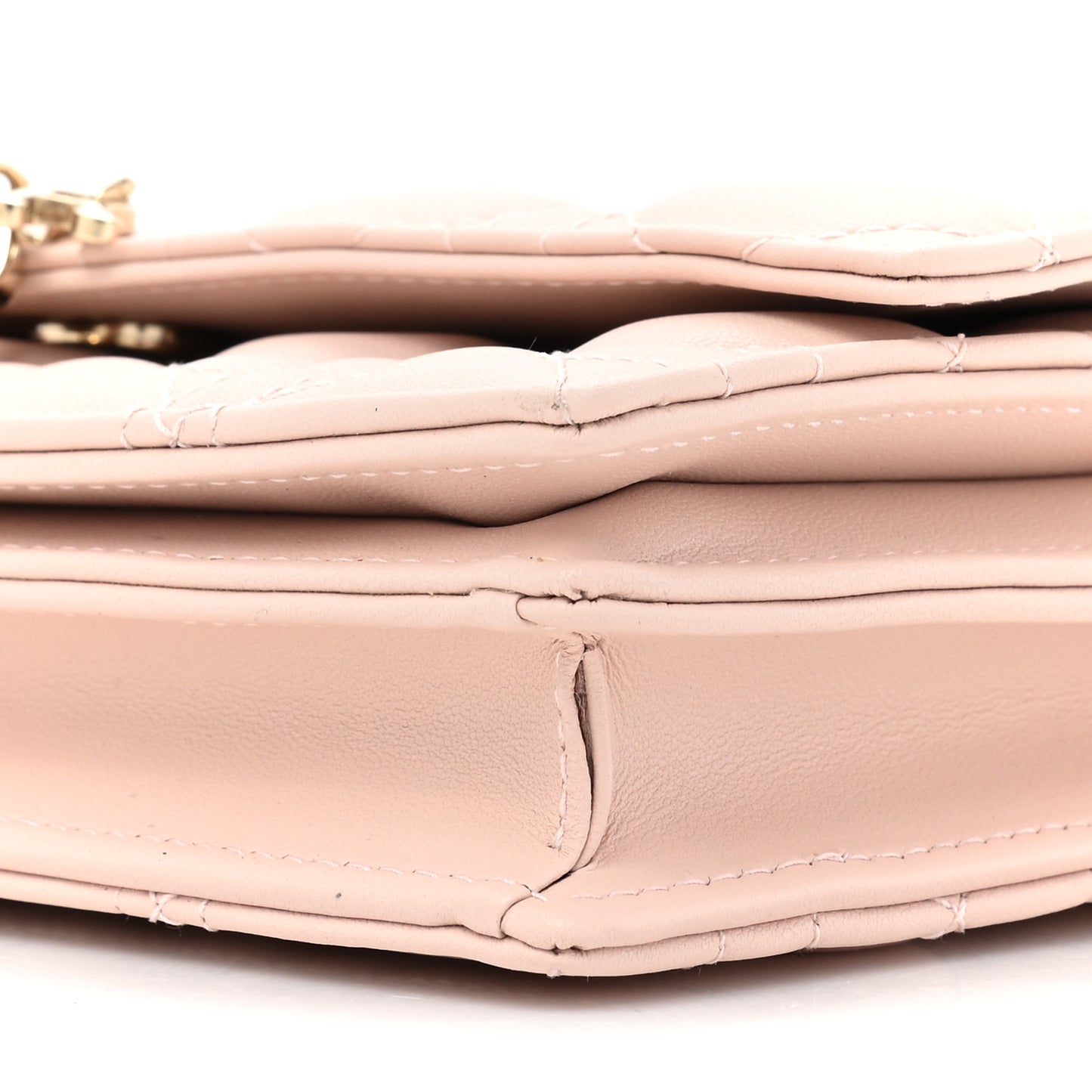 Lambskin Cannage Mini My Dior Top Handle Clutch Rose Poudre