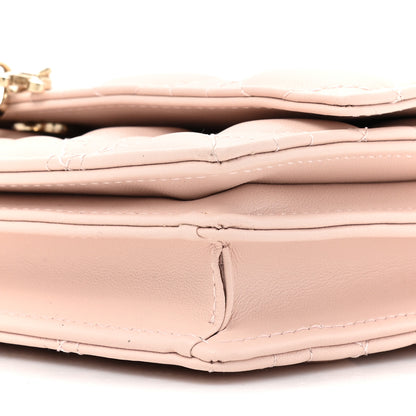 Christian Dior Lambskin Cannage Mini My Dior Top Handle Clutch Rose Poudre 11 of 13