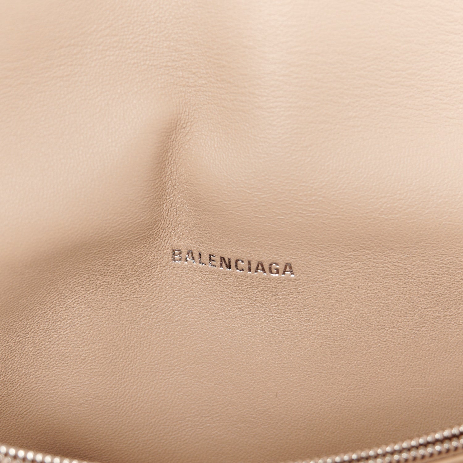 Balenciaga Crushed Calfskin Quilted Medium Crush Chain Bag Nude 6 of 9