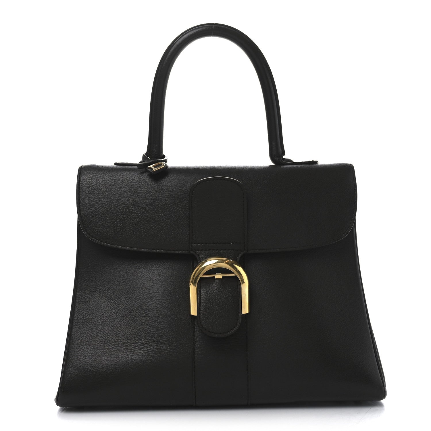 Delvaux Grained Calfskin MM Brillant Satchel Brown 1 of 9