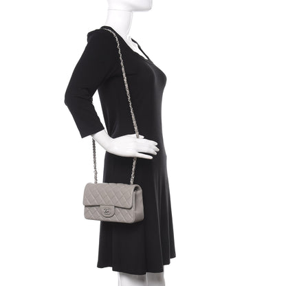 Chanel Lambskin Quilted Mini Rectangular Flap Grey 2 of 10