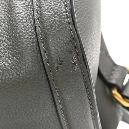 Alexander McQueen Pebbled Calfskin Small Skull Padlock Zip Around Tote Grey 13 of 14