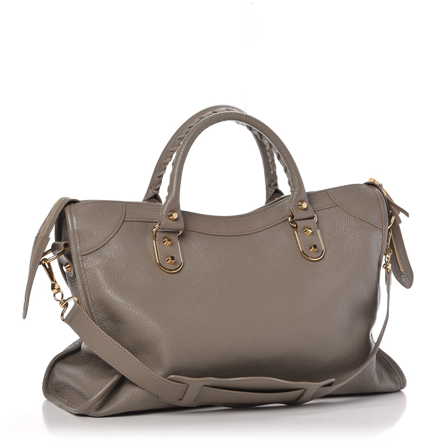 Balenciaga Chevre Gold Metallic Edge Hardware City Gris Taupe 3 of 9