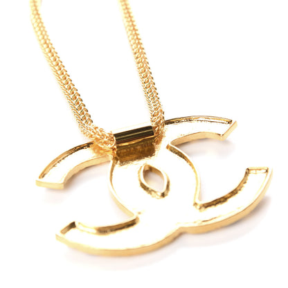 Chanel Resin Along The Nile Large CC Pendant Necklace Gold Black 3 of 6