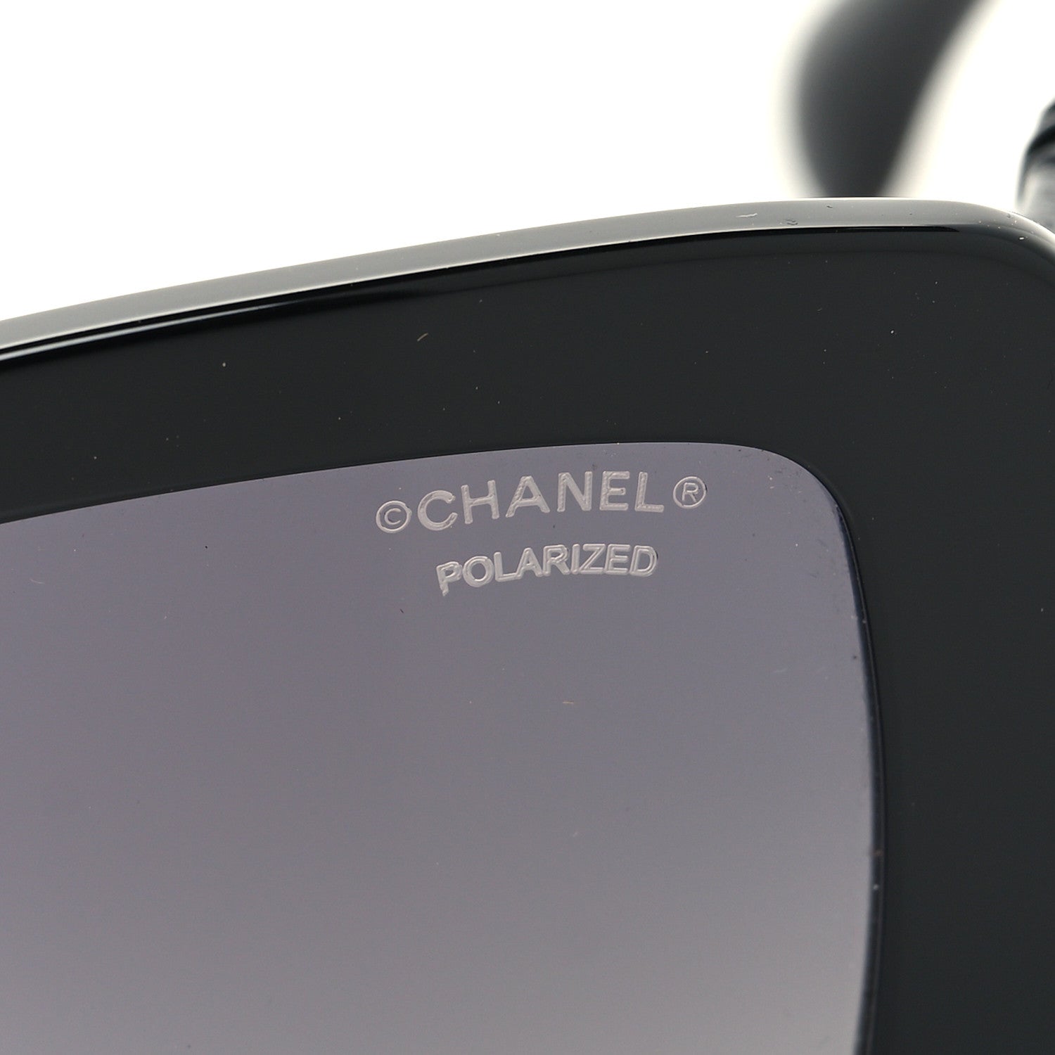 Chanel Acetate Calfskin Polarized Square Sunglasses 5473-Q-A Black 7 of 8