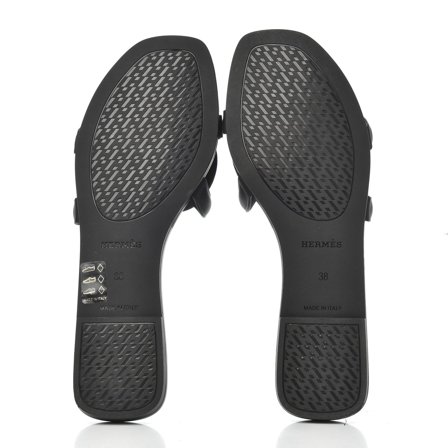 Rubber Aloha Sandals 38 Black