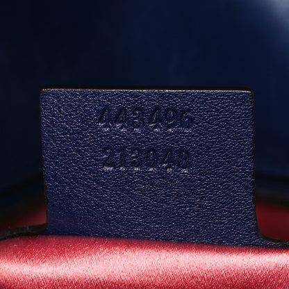 Gucci Velvet Matelasse Medium GG Marmont Shoulder Bag Cobalt Blue 7 of 16