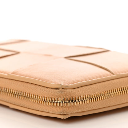 Bottega Veneta Nappa Maxi Intrecciato Zip Around Wallet Almond 9 of 11