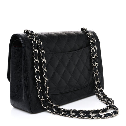Chanel Caviar Quilted Jumbo Double Flap Black 3 of 11