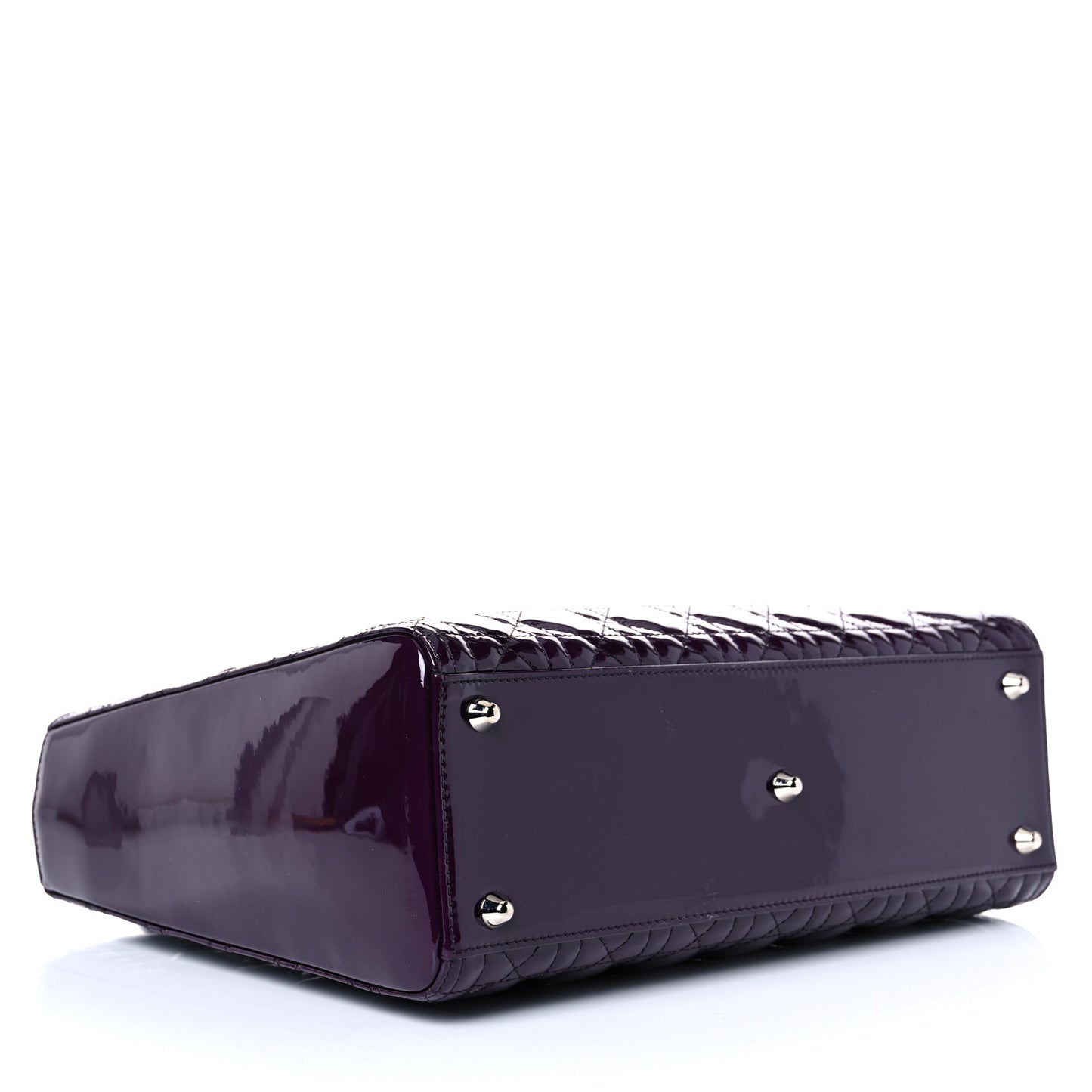 Patent Cannage Large Lady Dior Violet Purple