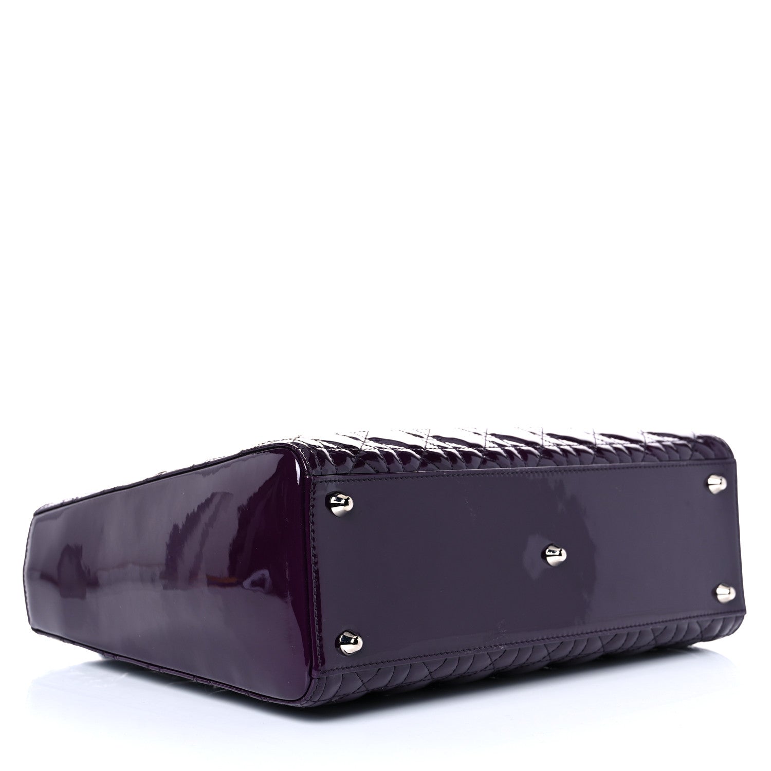 Christian Dior Patent Cannage Large Lady Dior Violet Purple 4 of 11