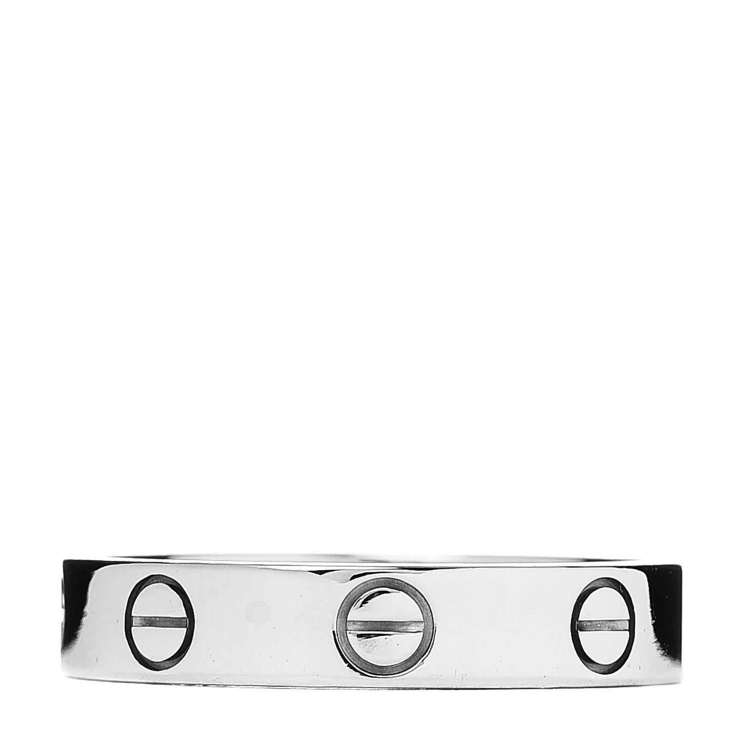 18K White Gold 3.5mm LOVE Wedding Band Ring 52 6