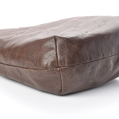 Chanel Calfskin Graffiti Mademoiselle Hobo Brown 9 of 10