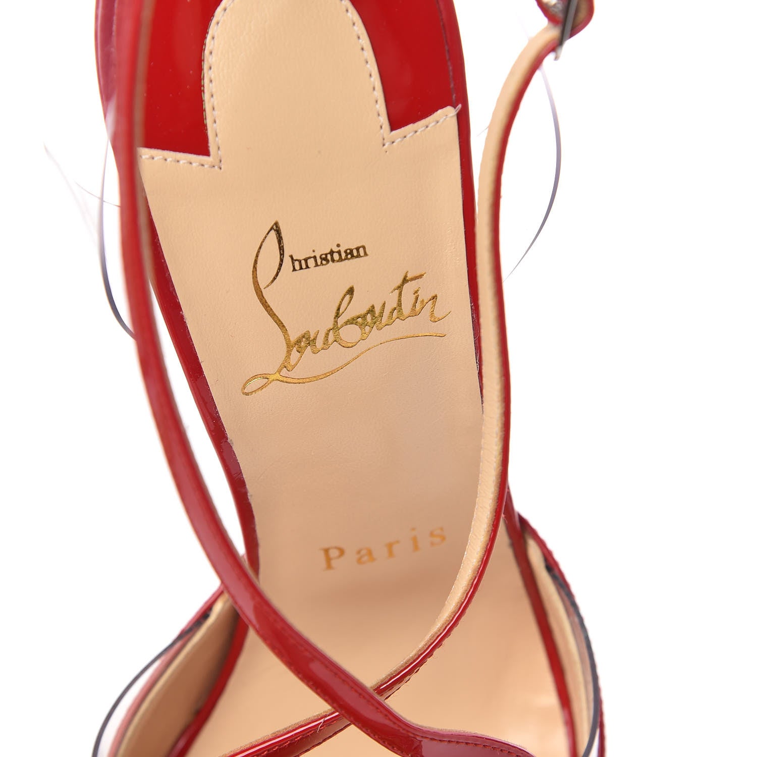 Christian Louboutin Patent PVC Cupidetta 100 Pumps 37.5 Loubi Transparent 6 of 8