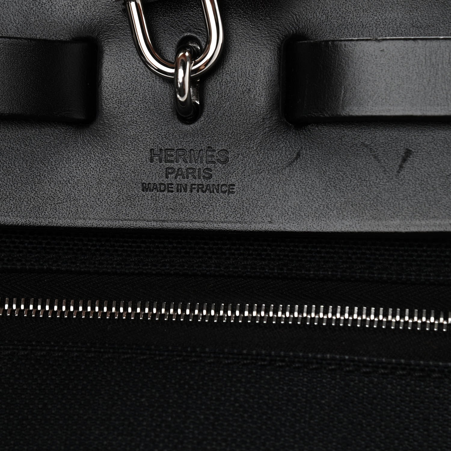 Hermes Military Toile Vache Hunter Herbag Zip PM 31 Black 7 of 14