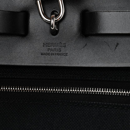 Hermes Military Toile Vache Hunter Herbag Zip PM 31 Black 7 of 14