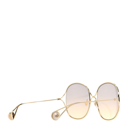 Gucci Round Pearl Tip Sunglasses GG0253S Gold 4 of 9