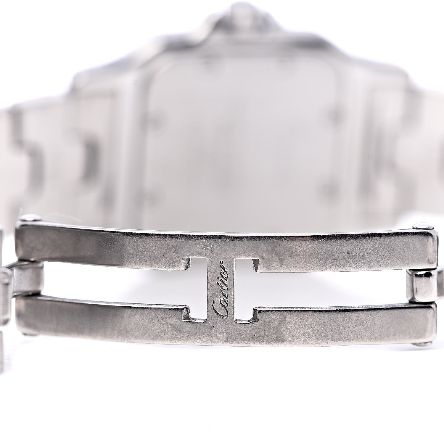 Cartier Stainless Steel 18K Pink Gold Mother of Pearl 24mm Santos de Cartier Galbee Quartz Watch 7 of 8