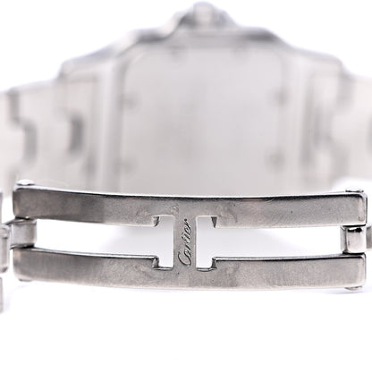 Cartier Stainless Steel 18K Pink Gold Mother of Pearl 24mm Santos de Cartier Galbee Quartz Watch 7 of 8