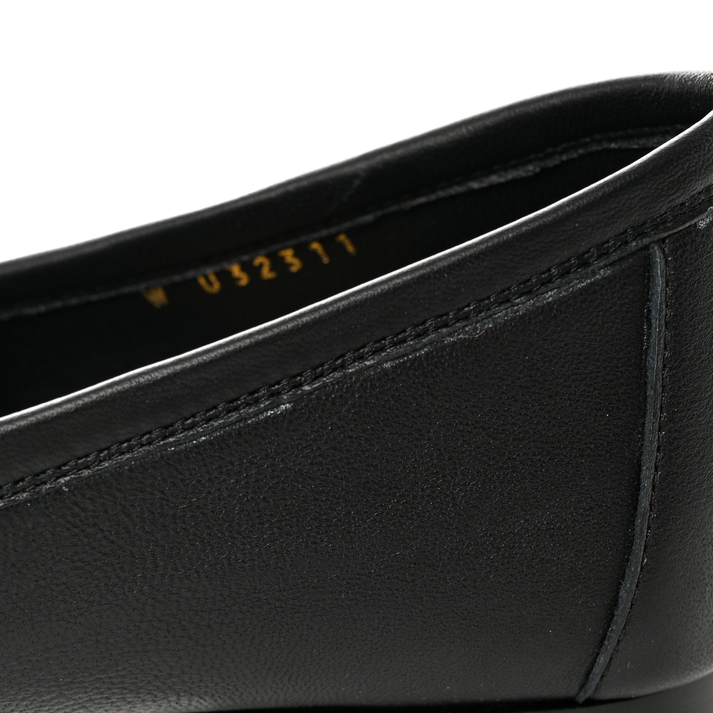 Calfskin Mens Stitched CC Loafers 40 Black