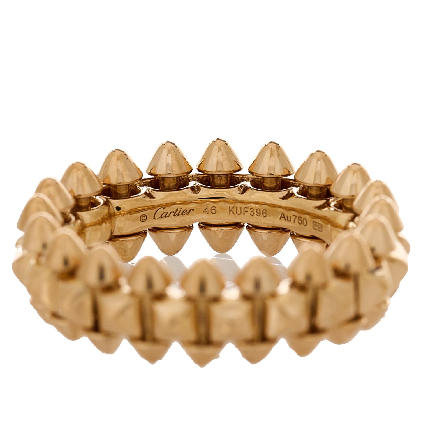 18K Pink Gold SM Clash De Cartier Ring 46 3.75